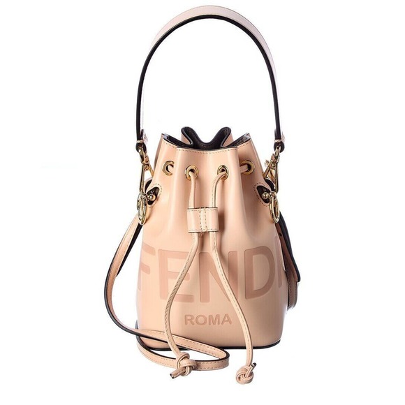 Fendi Mon Tresor Mini Pink FF Canvas Bucket Bag (Bucket Bags